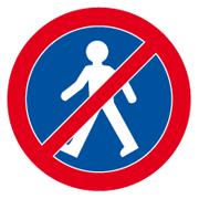 znak zakaz przejscia dla pieszych